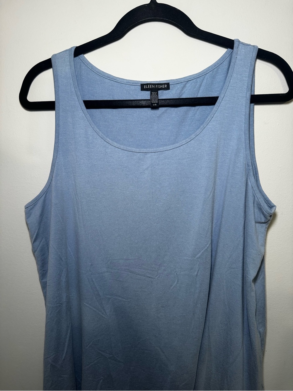 Eileen Fisher Soft Sky Blue Scoop Neck Tank - Picture 3 of 6